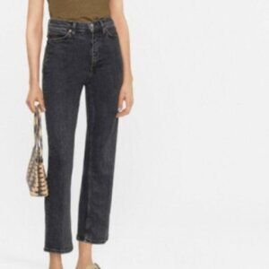 Re/Done 70s crop boot black jeans size 24